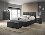 Bondi Bed Suite in Charcoal with Bedsides, Tallboy and Blanket Box
