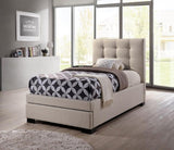 Bondi Bed Suite in Beige with Underbed Drawers