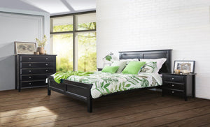 Ballina Bed Suite with Bedsides and Tallboy in Black