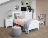 Ballina Bed Suite with Bedsides and Tallboy - Single in White