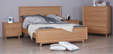 Springwood White Oak Bed Suite with  Tallboy and Side Drawers