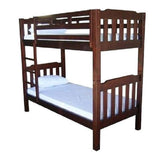 Adelaide Single Timber Bunk Bed in Walnut