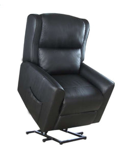 Baltimore Dual-Motor Lift Chair/Recliner - Black Leather