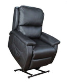Brooklyn Dual Motor Lift Chair/Recliner in a dark leather.