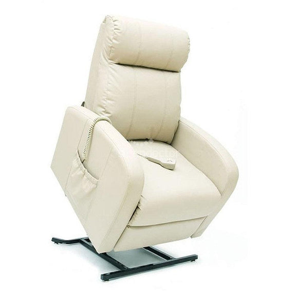 LC101 Leather Electric Adjustable Lift Chair (Single Motor) in White.