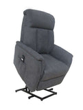 Lytle Single Motor Lift Chair/Recliner in Grey Fabric.