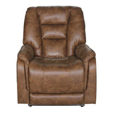 Mercer Dual Motor Lift Chair with Headrest and Lumbar Adjust, front view.