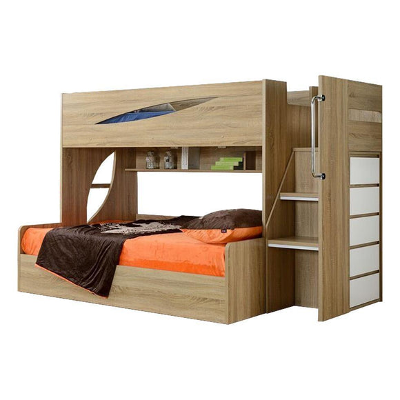 Olive Bunk Bed with Gas-Lift and Tallboy