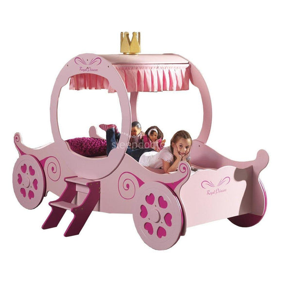 Princess K Pink Carriage Bed with Stairs