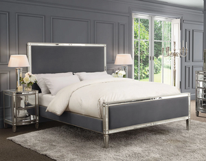 Rochelle Mirrored Bed - Fabric