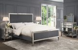Rochelle Mirrored Bed - Fabric